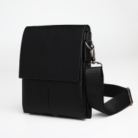 Сумка мужская через плечо TEXTURA, наружный карман, цвет чёрный