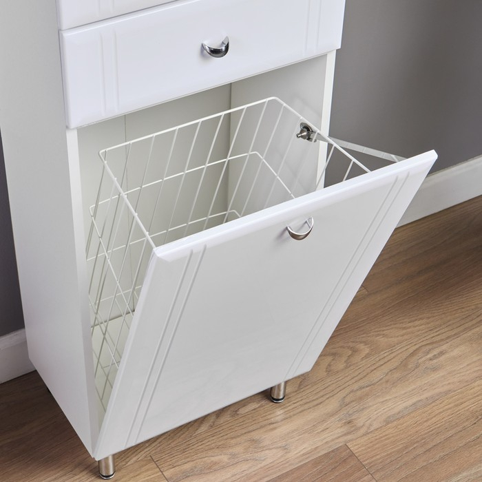 Пенал на ножках для ванной комнаты &laquo;Тура&raquo; с корзиной, 30х45х181 см