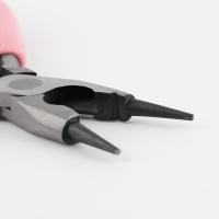 Круглогубцы с бокорезом, для рукоделия, 13 &times; 6,5 см, цвет серебряный/розовый