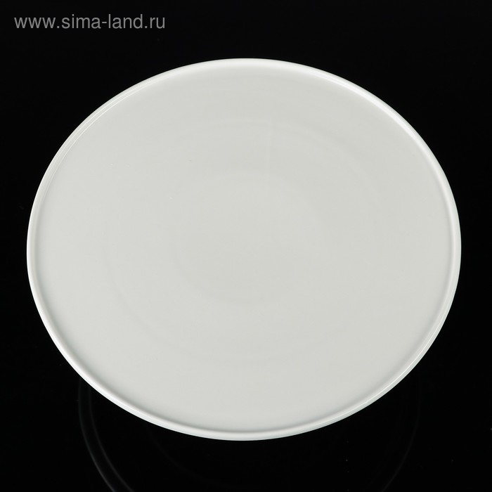 Подставка для десертов керамическая с крышкой-клош на деревянной ножке &laquo;Эстет&raquo;, d=24,5 см, цвет белый