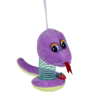 Новый год! Мягкая игрушка «Змейка с пружиной» на подвесе, 9 см, цвет МИКС Новый год! Мягкая игрушка «Змейка с пружиной» на подвесе, 9 см, цвет МИКС