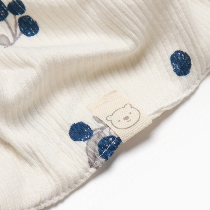 Набор слюнявчиков на кнопках Крошка Я Blueberry, 2 шт, молочный Набор слюнявчиков на кнопках Крошка Я Blueberry, 2 шт, молочный