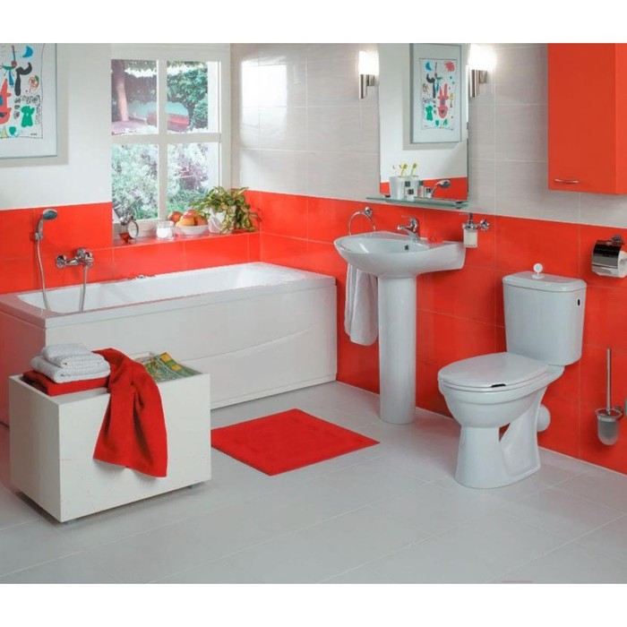 Унитаз компакт ЛЗСФ " КомфортЭконом", боковая подводка, сиденье, шток