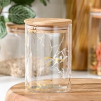 Банка стеклянная для сыпучих продуктов «Эко. Золото», 550 мл, 8,5×12,5 см Банка стеклянная для сыпучих продуктов «Эко. Золото», 550 мл, 8,5×12,5 см