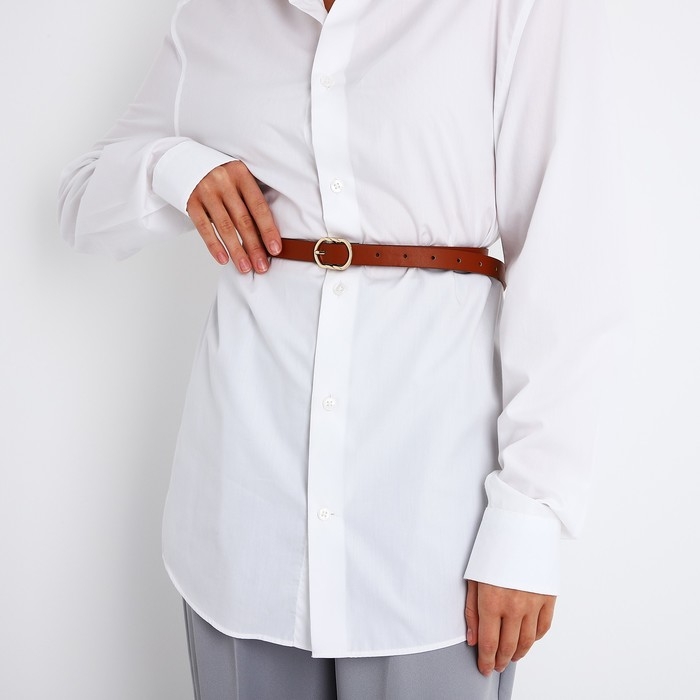 Ремень женский, ширина 2,2 см, пряжка металл, цвет рыжий Ремень женский, ширина 2,2 см, пряжка металл, цвет рыжий