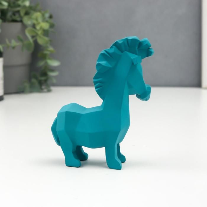 Сувенир полистоун 3D Сувенир полистоун 3D "Конёк-горбунок" голубой 12х3,5х9,5 см