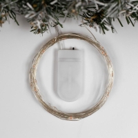 Гирлянда «Нить» 5 м роса, IP20, серебристая нить, 50 LED, батарейки CR2032х2 (в комплекте), свечение красное Гирлянда «Нить» 5 м роса, IP20, серебристая нить, 50 LED, батарейки CR2032х2 (в комплекте), свечение красное