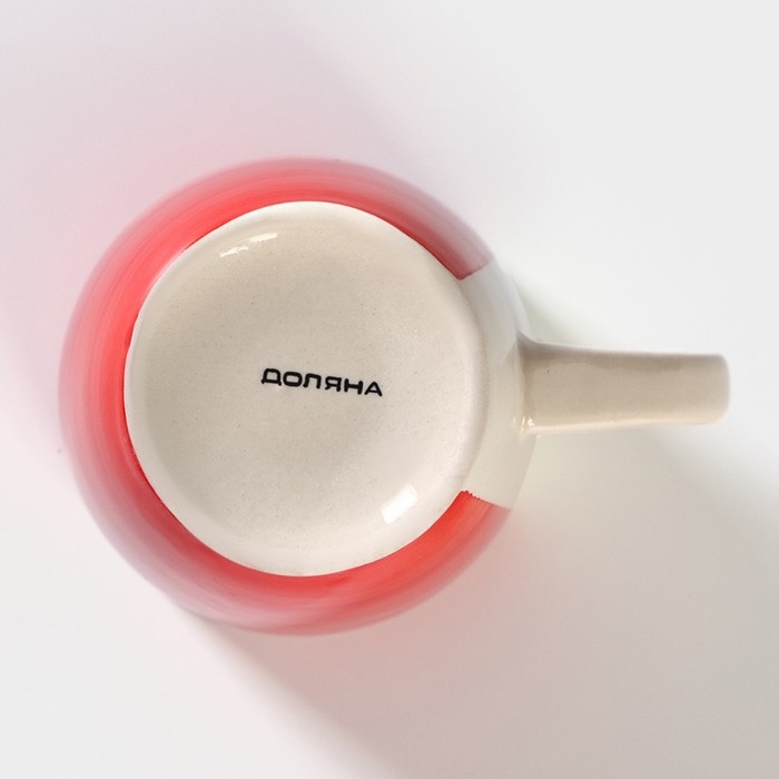 Кружка керамическая Доляна «Морской мир», 360 мл, цвет красный Кружка керамическая Доляна «Морской мир», 360 мл, цвет красный