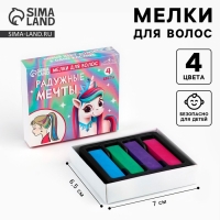 Мелки для волос &laquo;Радужные мечты&raquo;, 4 цвета