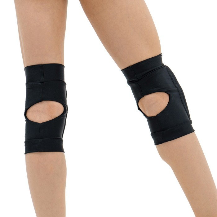 Наколенники для гимнастики и танцев Grace Dance, с уплотнителем, р. XXS, 3-6 лет, цвет чёрный