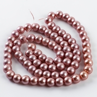 Бусины из стекла, набор 78 шт., размер 1 шт. &mdash; 10 мм, цвет розовый