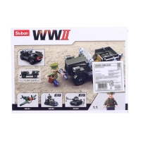 Конструктор Армия ВОВ &laquo;Военный джип&raquo;, 112 деталей