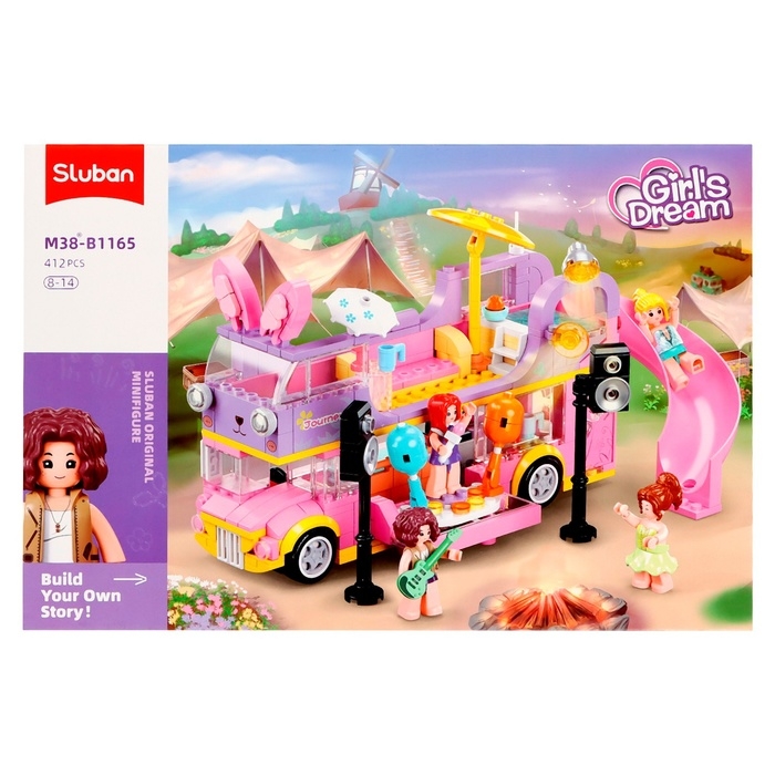 Конструктор Розовая мечта &laquo;Мультимедийный автобус&raquo;, 412 деталей