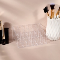 Органайзер для хранения, 24 секции, 14,5 &times; 9,5 &times; 7,5 см, в картонной коробке, цвет прозрачный