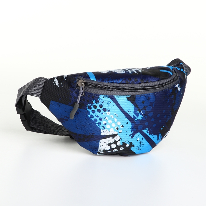 Сумка поясная детская на молнии, цвет синий Сумка поясная детская на молнии, цвет синий