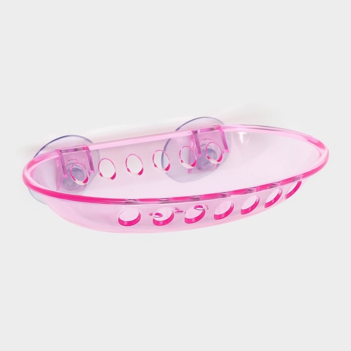 Мыльница на присосках Bath Collection, пластик, 15,5&times;9,5&times;3 см, цвет МИКС