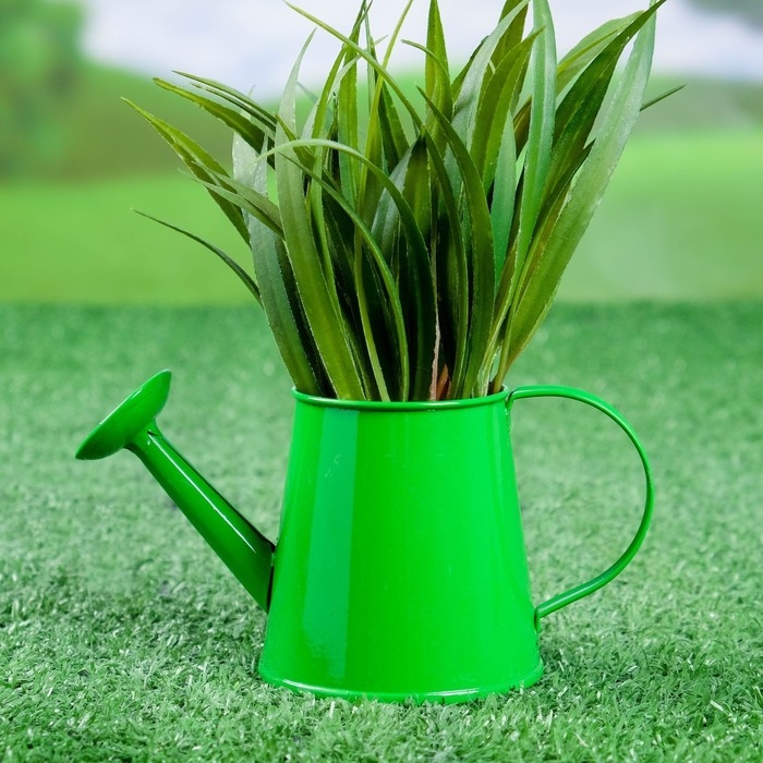 Кашпо Кашпо "Лейка" зеленое, 15х7х8см