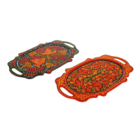 Поднос &laquo;Хохлома&raquo;, средний, ручная роспись, микс