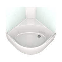 Душевая кабина DOMANI-Spa Delight 99, поддон 45 см, белые стенки, матированная, 90х90