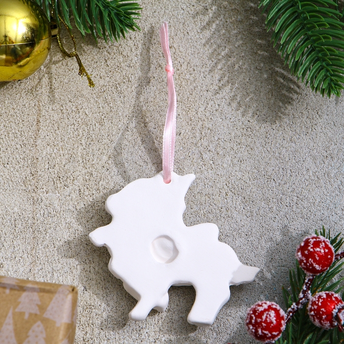 Новый год! Набор ёлочных украшений под раскраску 4 шт. «Единороги» с подвесом, кисть Новый год! Набор ёлочных украшений под раскраску 4 шт. «Единороги» с подвесом, кисть