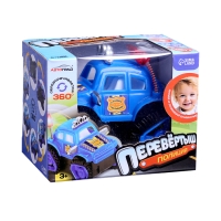 Перевёртыш &laquo;Полиция&raquo;, на батарейках, цвет синий