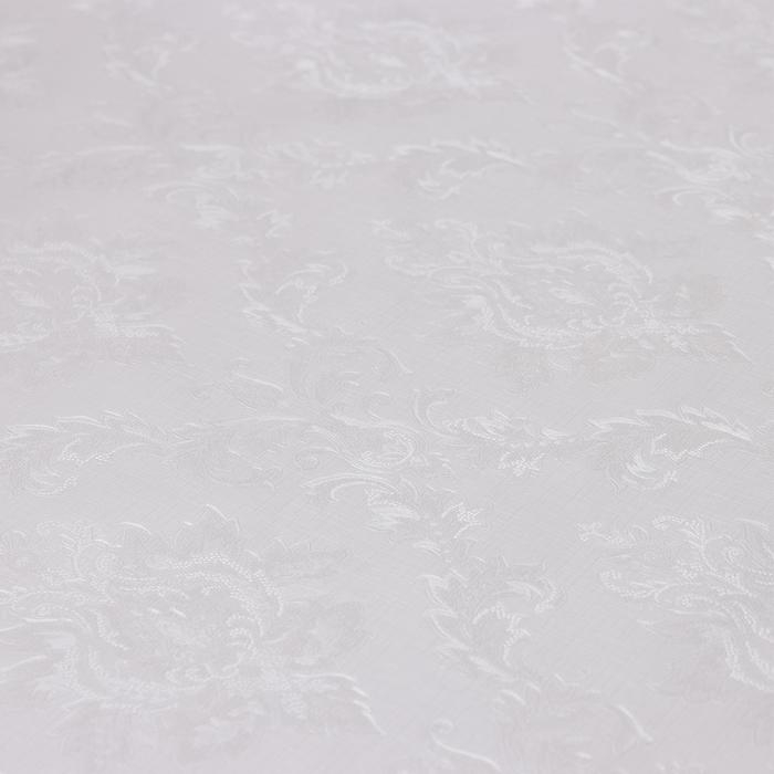 Клеёнка на стол &laquo;Орнамент&raquo;, на тканевой основе, рулон 20 метров, ширина 137 см, толщина 0,25 мм, цвет белый