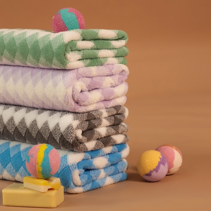 Полотенце банное Этель Полотенце банное Этель "Градиент", цв. зелёный, 70х140 см, 100% п/э, 240 г/м2