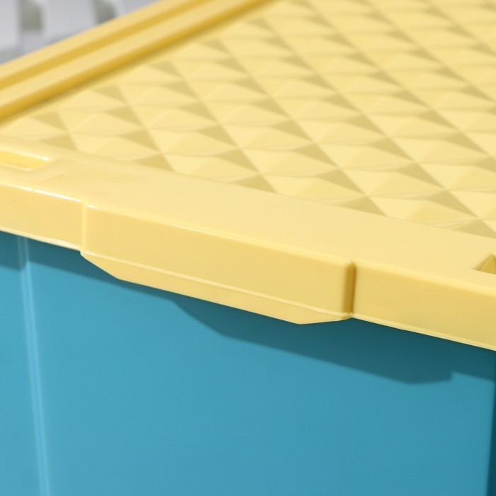 Контейнер для хранения игрушек на колесах Follow Me, 57 л, цвет синий колокольчик