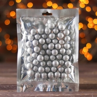 Фигурка для поделок и декора &laquo;Шар&raquo;, набор 55 шт., размер 1 шт: 0,5 &mdash; 1 см, цвет серебро