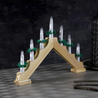 Светодиодная фигура &laquo;Рождественская горка&raquo; 39 &times; 29 &times; 4.5 см, дерево, 220 В, свечение тёплое белое