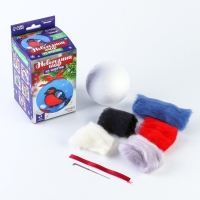 Валяние из шерсти на новый год. Ёлочная игрушка своими руками «Снегирь на ветке», новогодний набор для творчества Валяние из шерсти на новый год. Ёлочная игрушка своими руками «Снегирь на ветке», новогодний набор для творчества