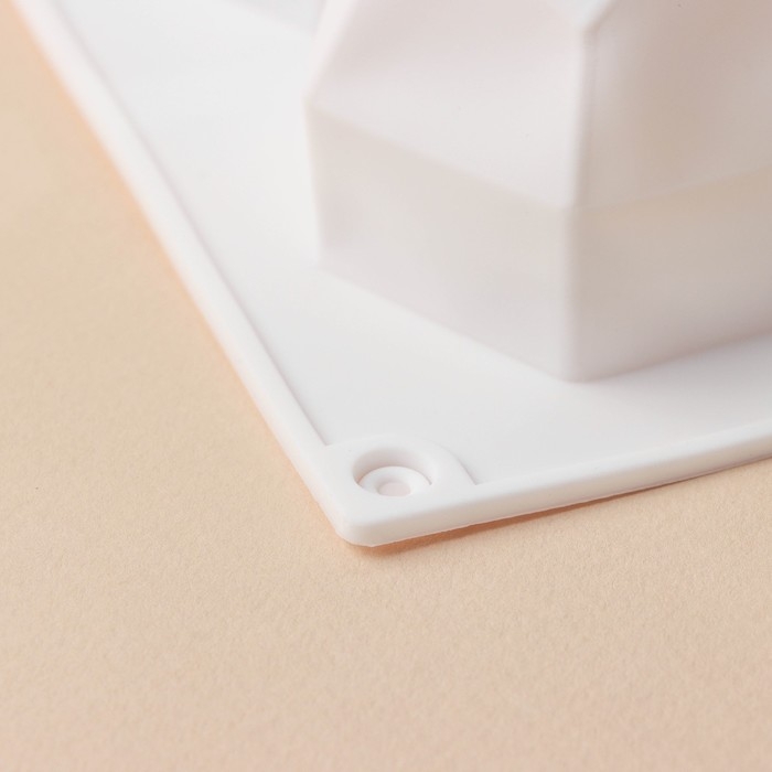 Форма для муссовых десертов и выпечки KONFINETTA &laquo;Грани&raquo;, силикон, 29,5&times;17,2 см, 8 ячеек (5,6&times;6,4&times;4,5 см), цвет белый