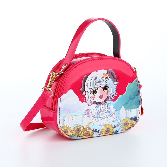 Сумка детская для девочки на молнии &laquo;Выбражулька&raquo;, цвет малиновый