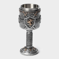 Бокал «Щит», 200 мл, 8×19 см, цвет серебряный Бокал «Щит», 200 мл, 8×19 см, цвет серебряный