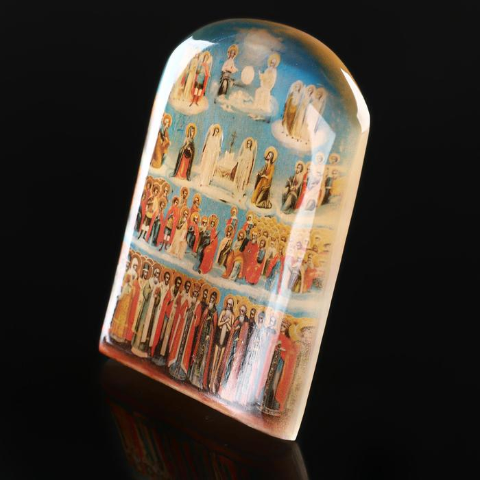 Икона с подставкой Икона с подставкой "Всех Святых", селенит