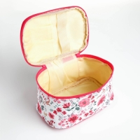 Косметичка на молнии, цвет белый/розовый Косметичка на молнии, цвет белый/розовый