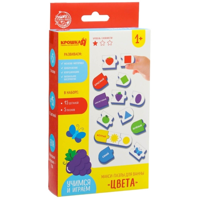 Мягкий пазл для малышей &laquo;Веселая логика&raquo;, 5 пазлов, виды МИКС, Крошка Я