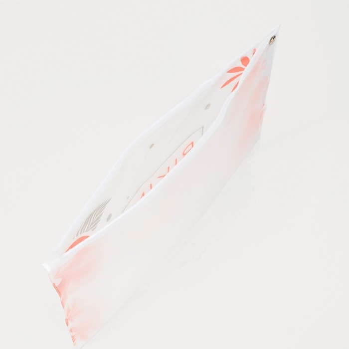 Сумка для купальника на молнии, цвет белый/розовый