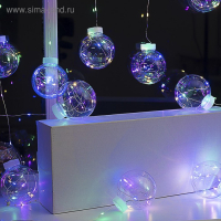 Гирлянда «Бахрома» 2.5 × 0.7 м роса с насадками «Шарики», IP20, серебристая нить, 150 LED, свечение мульти, 12 В Гирлянда «Бахрома» 2.5 × 0.7 м роса с насадками «Шарики», IP20, серебристая нить, 150 LED, свечение мульти, 12 В