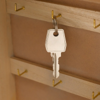 Ключница дерево 6 крючков "Белые пальмовые листья" 25,5х20,5х6,5 см   МИКС