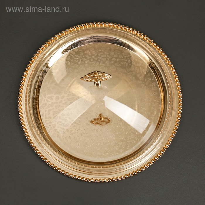 Тортовница с крышкой-клош, 31,5×23 см, цвет металла золотой Тортовница с крышкой-клош, 31,5×23 см, цвет металла золотой