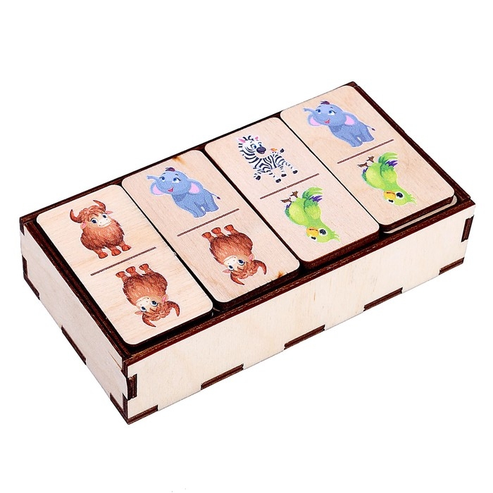 Настольная игра &laquo;Домино. Дикие животные&raquo;