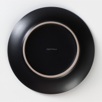 Тарелка керамическая десертная Доляна &laquo;Глянец&raquo;, d=20 см, цвет синий