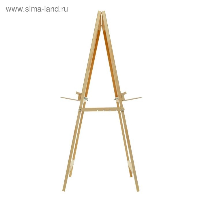 Мольберт тип «Хлопушка», двусторонний, 120 х 60 х 65 см, планшет 60 х 60 см, полка с двумя подстаканниками, неокрашенное дерево, Calligrata Мольберт тип «Хлопушка», двусторонний, 120 х 60 х 65 см, планшет 60 х 60 см, полка с двумя подстаканниками, неокрашенное дерево, Calligrata