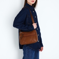 Сумка-мешок на молнии, цвет коричневый Сумка-мешок на молнии, цвет коричневый