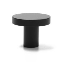 Ручка-кнопка CAPPIO, d=25 мм, h=20 мм., латунь, цвет черный Ручка-кнопка CAPPIO, d=25 мм, h=20 мм., латунь, цвет черный