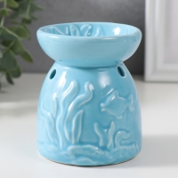 Аромалампа керамика "Подводный мир" голубая 7,2х7,2х8,9 см Аромалампа керамика "Подводный мир" голубая 7,2х7,2х8,9 см