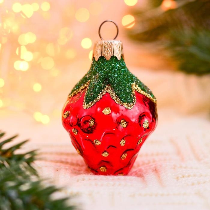 Ёлочное украшение Ёлочное украшение "Клубничка"6 см