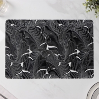 Салфетки сервировочные на стол &laquo;Мираж&raquo;, 4 шт, 30&times;45 см, цвет чёрный