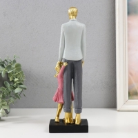 Сувенир полистоун "Папа с дочкой" золото 9,6х7х29,5 см Сувенир полистоун "Папа с дочкой" золото 9,6х7х29,5 см